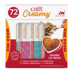 Catit Creamy Treat tube pour: creamy lickable snack for interactive feeding