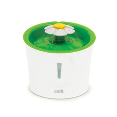Catit Flower Fountain in 3L configuration with flower cap, showing compact capacity and design.