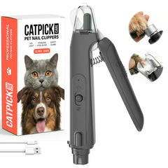Catpick Care 2-in-1 nail clipper with grinder, front view for controlled trimming
