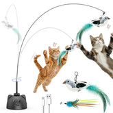 CatPick interactive toy with flying bird in action for active indoor play