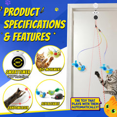 Catpick Interactive Toy wand-mouse-movement provides varied targets for stimulation