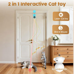 Catpick Joy automatic flying bird attachment mimics prey to encourage chasing