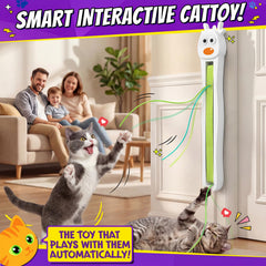 Catpick Joy interactive toy in motion for energetic indoor play.