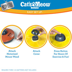 Cat's Meow durable polyester cover close-up shows scratch-resistant surface for daily play.