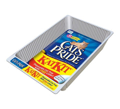 Cat's Pride Oil Dri 5-pack litter pan, stacked for easy replacement.