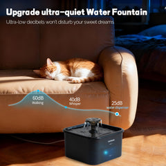 Catsfoutek 2.2L capacity extends water availability for pets