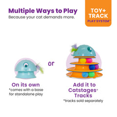 Catstages Dart N' Dash toy fast spin captures a predator's quick chase