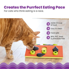 Catstages Melon Madness slows eating with 12 cups for mindful feeding.