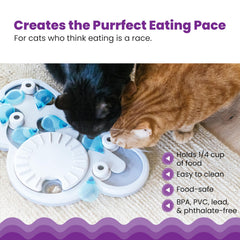 Catstages Nina Ottosson Rainy Day Puzzle swiveling raindrops add tilt-to-reveal action.