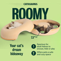 Cattasaurus Peekaboo Peephole Window invites curious viewing and interactive play.