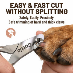 Cattio stainless steel nail file included for smoothing trimmed edges.
