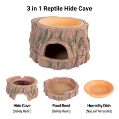 CAVACHEW detachable base and humidity dish for adjustable terrarium humidity