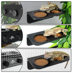 CAVACHEW feeder ledge with six bowls keeps foods organized and accessible