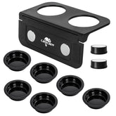 CAVACHEW magnetic gecko feeding ledge mounted on a glass tank for tidy meals