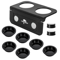 CAVACHEW magnetic gecko feeding ledge mounted on a glass tank for tidy meals