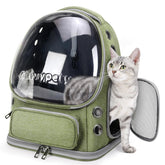 Cawypety cat backpack with bubble window for sunny, breathable travel