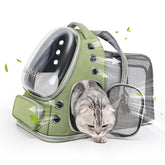 Cawypety expandable cat backpack with a front bubble window for curious pets during travel