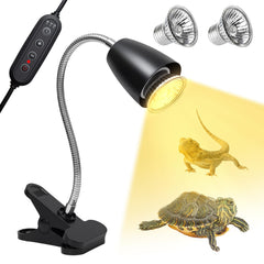 Cayludg reptile heat lamp with 360° rotation for even basking heat