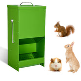 CCAENI automatic rabbit feeder with 5 lb capacity keeps feed accessible for pets.