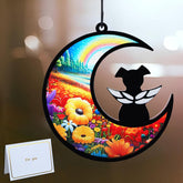 CCiaga dog-angel-moon suncatcher reflects light for comforting pet remembrance