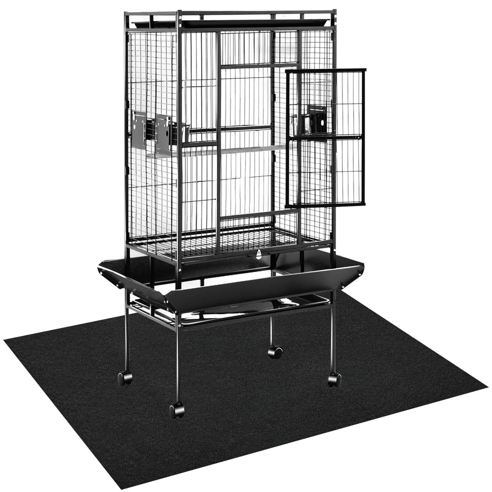 CebraBounze bird cage mat 35x47 protects floors from spills and messes.