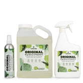 Cedarcide Original Bug Spray bottle closeup shows natural cedar oil formula for pest defense.