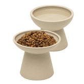 CEEFU elevated cat bowls in ceramic promote comfortable dining at the right height