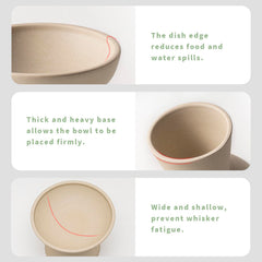 CEEFU water bowl deeper design helps cats drink comfortably without splashing
