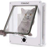 CEESC extra-large cat door shows outer size 11-6x9-8 for easy access.