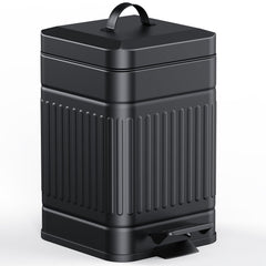 CEROELDA small trash can with lid, front view, quiet soft-close for home use.