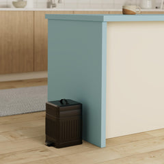 CEROELDA 5L trash can, pedal side view, hands-free waste disposal in busy spaces.