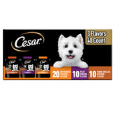 Cesar Filets in Gravy Rotisserie Chicken pouches offer protein-packed meals for dogs.