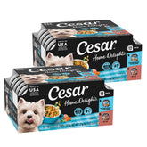 Cesar Home Delights chicken-vegetables dinner in sauce delivers real meat first flavor.
