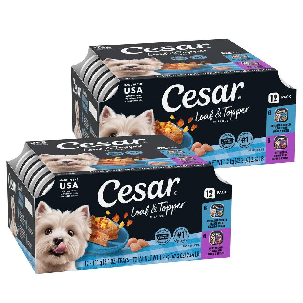 Cesar Loaf in Sauce rotisserie chicken tray close-up showing protein-packed meal