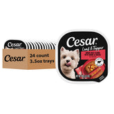 Cesar Loaf & Topper in Sauce Angus beef with bacon and cheese tray highlights protein-rich meal.