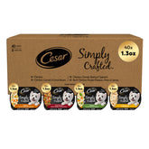Cesar Simply Crafted beef topper tub close-up with rich aroma