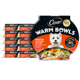 Cesar Warm Bowls Roasted Chicken Entree image showing sweet potatoes and broccoli for dogs.