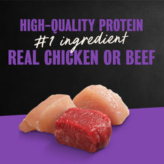 Cesar wet food topper to enhance dry kibble flavor with real meat