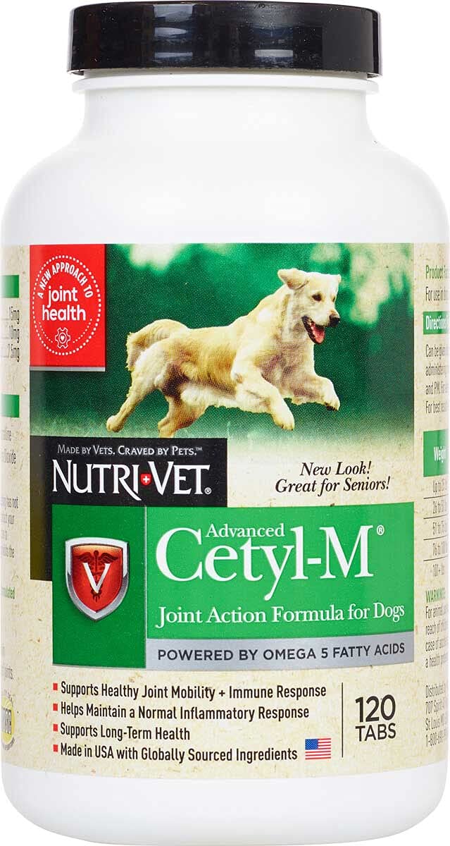 Cetyl M dog joint action tablets support mobility and daily comfort.
