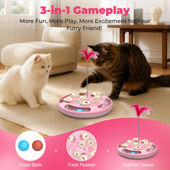 CGBD treat-feeder tray promotes slow, mindful meals during play.