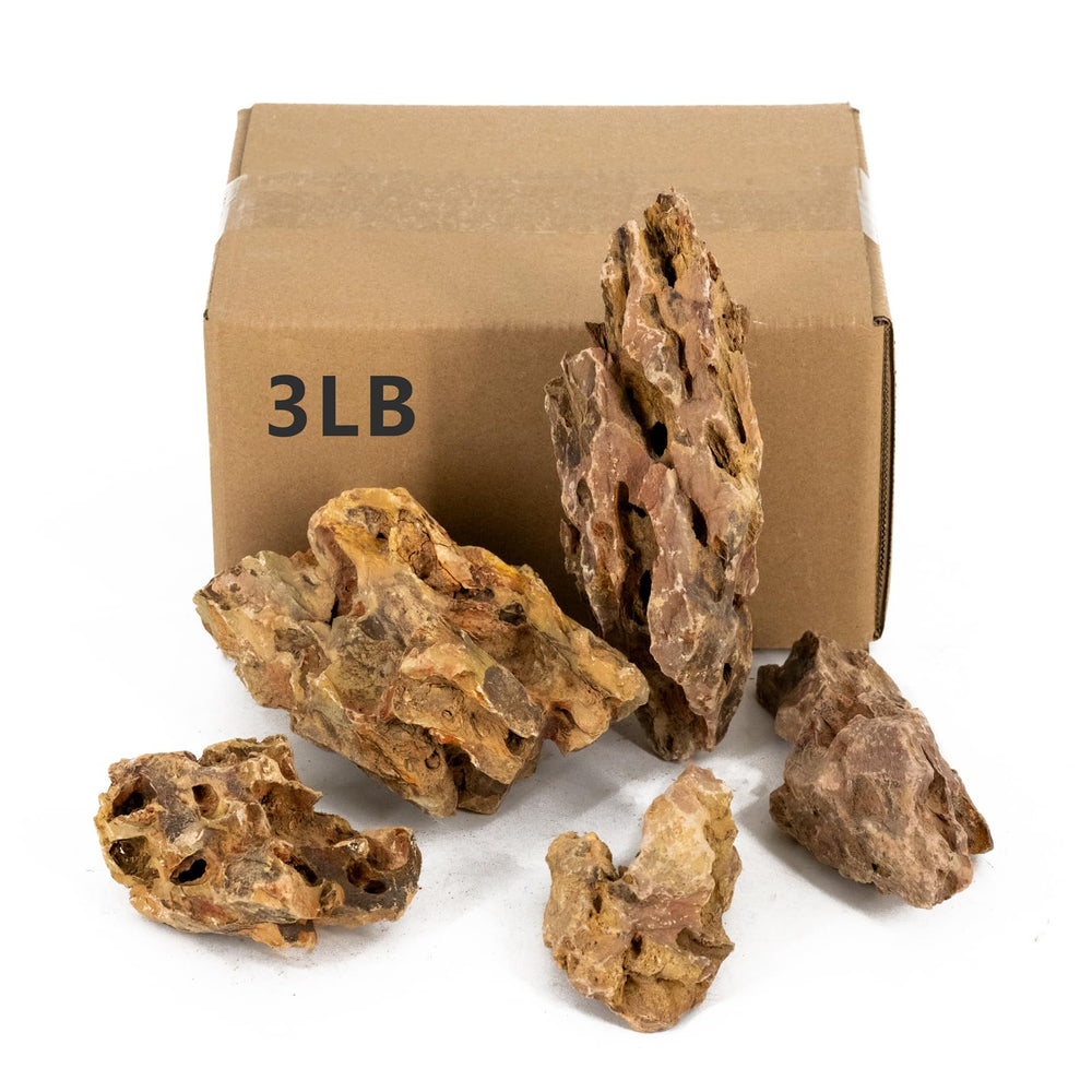ChaoLeHo Dragon Stone for aquariums adds natural texture and plant-friendly pores.