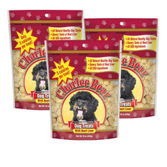 Charlee Bear Original Crunch beef liver treats package, ideal low-calorie reward for training.