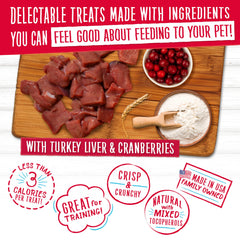 Charlee Bear Original Crunch crunchy texture closeup, mess-free treats ideal for home or crate training.