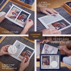 Chasing Tails urns front photo frame highlighting your pet’s memory.