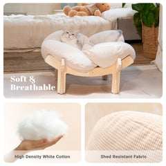 CHEERHOME PETS cushion uses breathable, shed resistant fabric for comfort.