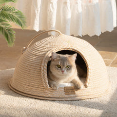CHEERPALS Cat Cave Bed with soft cushion for cozy warmth.