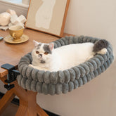 CHEERPALS cat desk bed on desk with year-round comfort from reversible cushion.