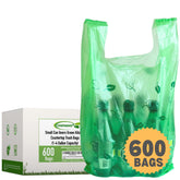 CHEFNENO 600‑ct biodegradable green bag packaging for bulk use and storage.
