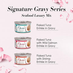 CHÉRIE Signature Gravy tuna-entree with salmon can; luxurious protein blend