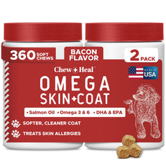 Chew + Heal Labs best itchy skin dogs bottle front for daily comfort